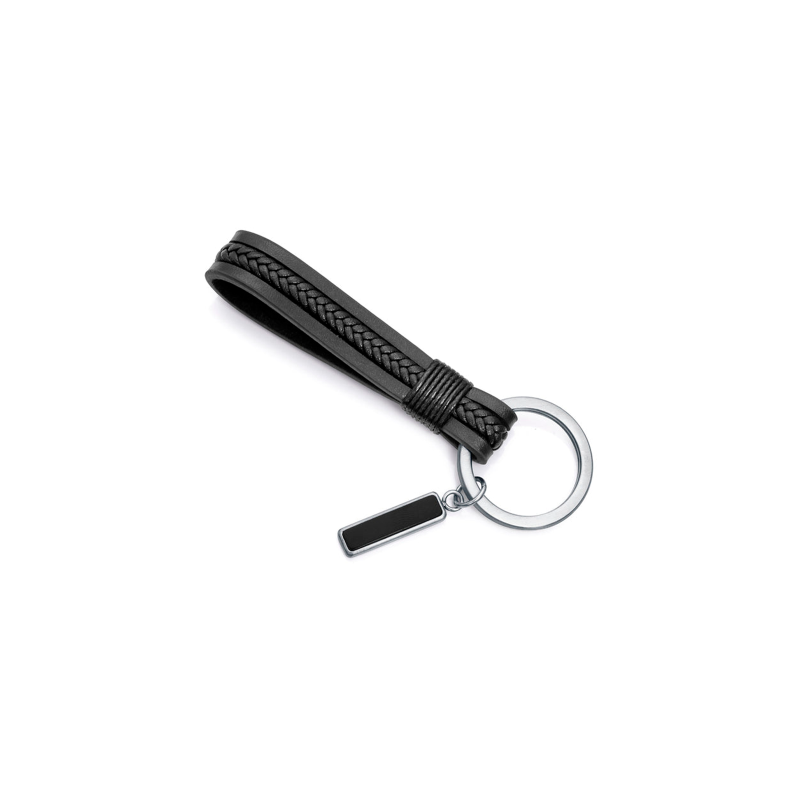 Llavero Viceroy Acero Y Piel Negra Con Colgante 75404L01010