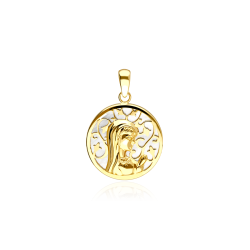MEDALLA "OLATHE" VIRGEN NIÑA NÁCAR Y ORO 18K