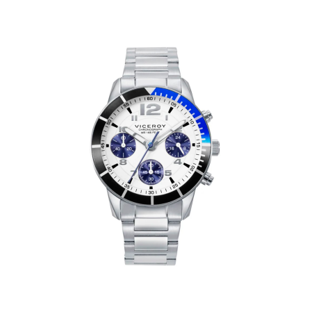 Reloj Viceroy Niño Acero Esfera Azul Y Blanca 401429-04
