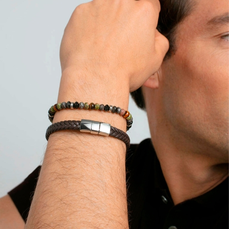 Pulsera Viceroy Piel Marrón Y Acero 14299P01011