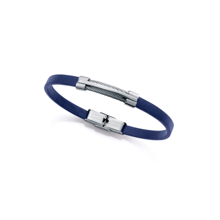 Pulsera Viceroy Piel Azul Y Acero 75402P01013