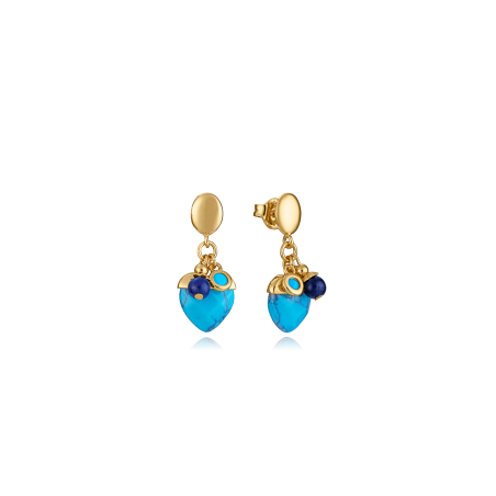 Pendientes Viceroy Plata Baño Oro y Piedras 13240E100-93
