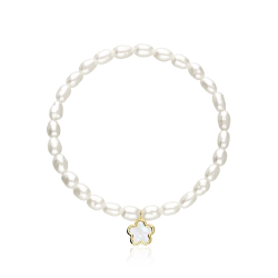 Pulsera Oro 18k y Perlas Cultivadas "Pétale"