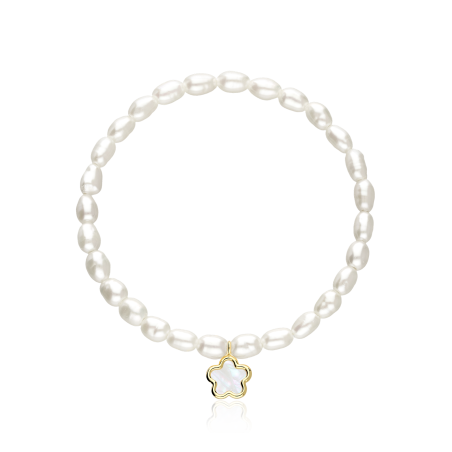 Pulsera Oro 18k y Perlas Cultivadas "Pétale"