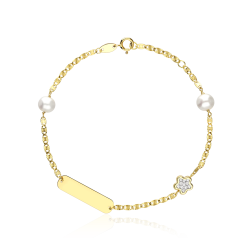 Esclava Perlas y Oro 18k 17cm "Camila"