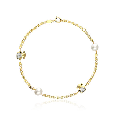 Pulsera Oro 18k y Perlas cultivadas "Amanda"