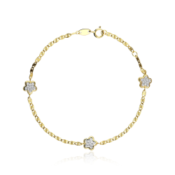 Pulsera Oro 18k y circonitas "Camila"