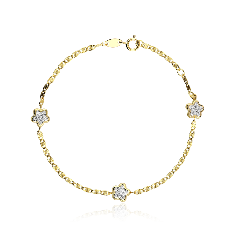 Pulsera Oro 18k y circonitas "Camila"
