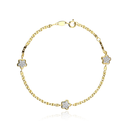 Pulsera Oro 18k y circonitas "Camila"