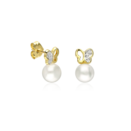 Pendientes Oro 18k Perlas cultivadas "Puket"