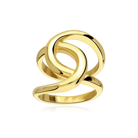 Anillo Plata Baño Oro 18k "Kansha"
