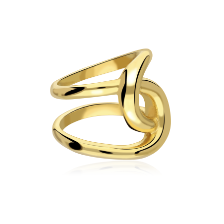 Anillo Plata Baño Oro 18k "Kansha"