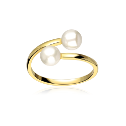 Anillo Plata baño Oro 18k perlas "Ayekan"
