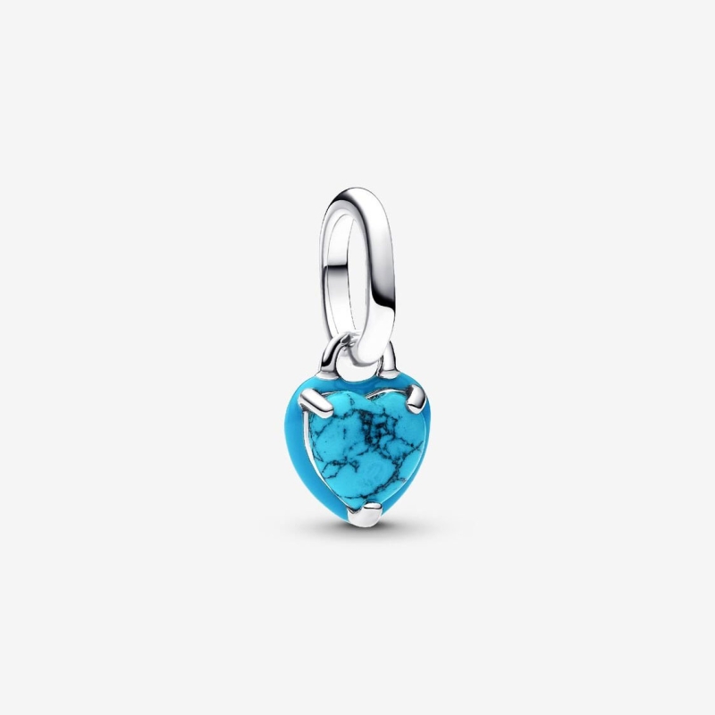 Charm Mini Colgante Pandora Corazón Turquesa 793827C01