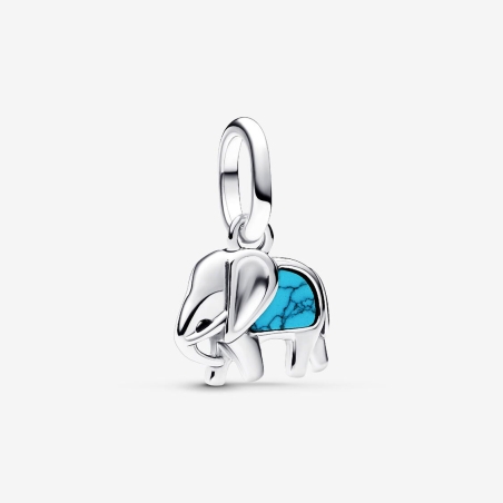 Charm Pandora Mini Colgante Elefante Turquesa 793858C01
