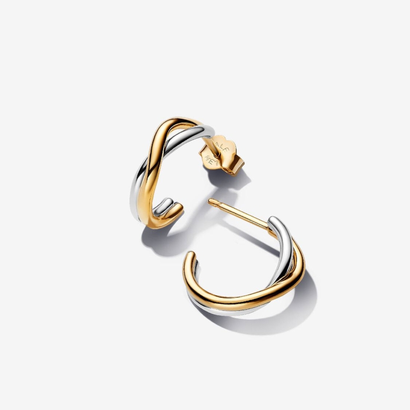 Pendientes Pandora Aros Bicolor 263880C00