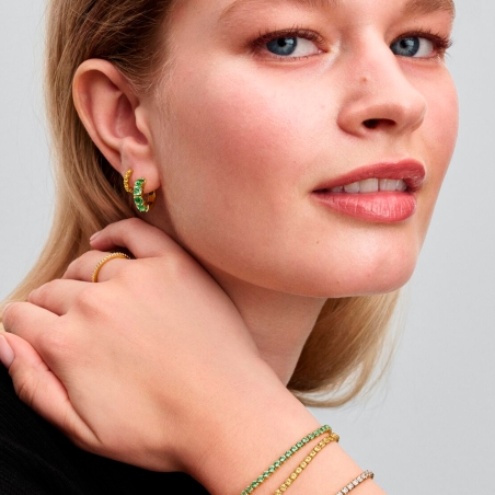 Pendientes Pandora Aros Verdes 263851C01