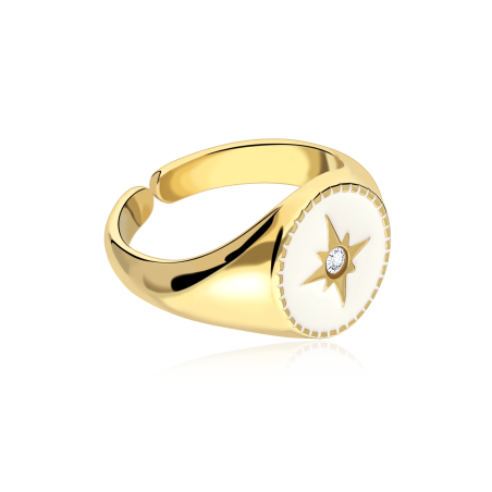 Anillo Plata Baño Oro 18k "Shanti"