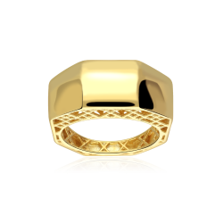 Anillo Plata Baño Oro 18k "Hachiren"