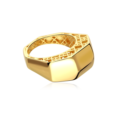Anillo Plata Baño Oro 18k "Hachiren"