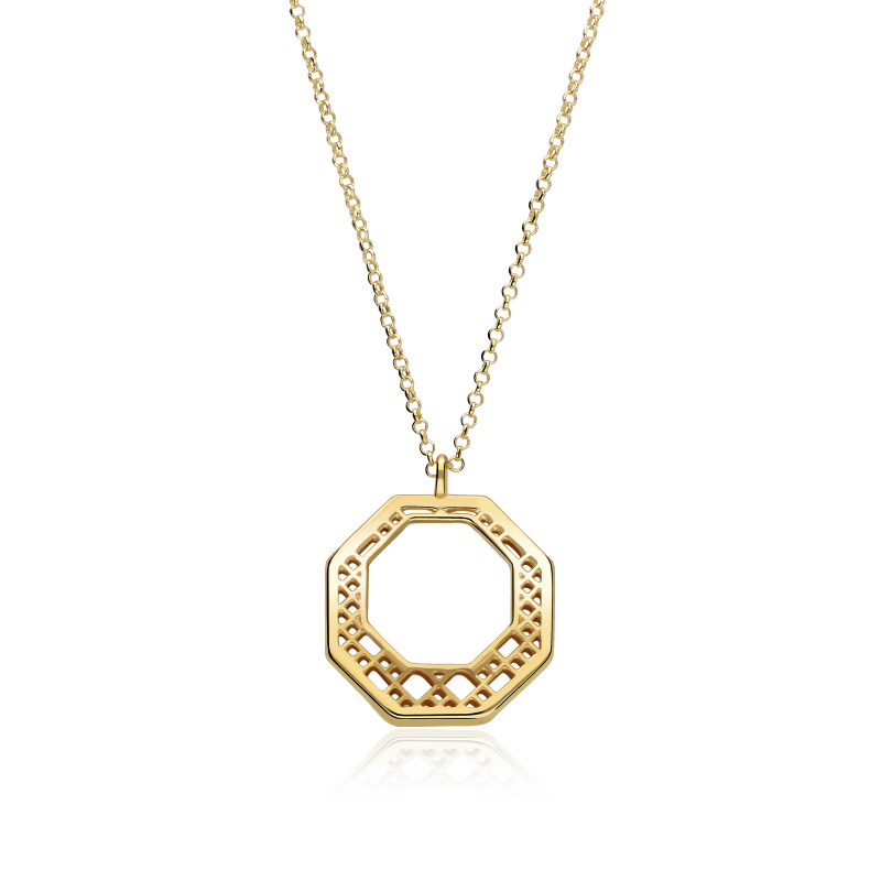 Gargantilla Plata Baño Oro 18k "Hachiren"