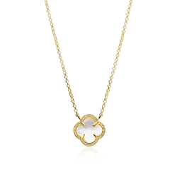 Gargantilla Plata Baño Oro 18k y nácar "Tiam"
