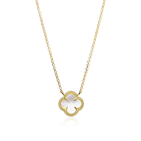 Gargantilla Plata Baño Oro 18k y nácar "Tiam"