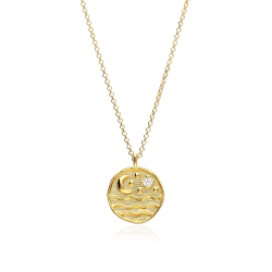 Gargantilla Plata Baño Oro 18k y circonita "Nami"