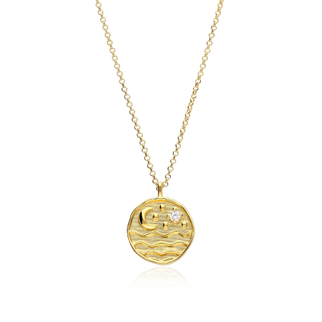Gargantilla Plata Baño Oro 18k y circonita "Nami"