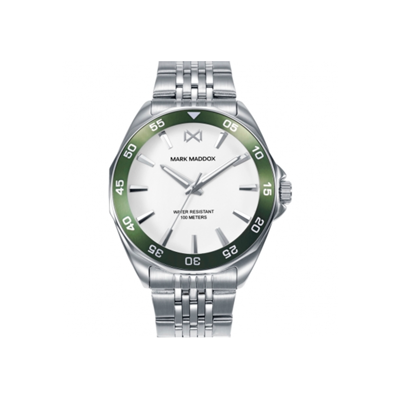 Reloj Mark Maddox Acero Bisel Verde HM1022-07