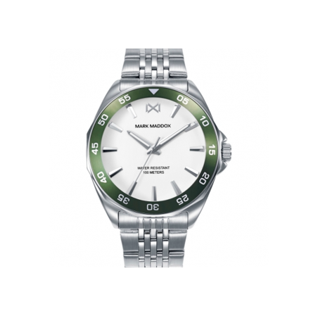 Reloj Mark Maddox Acero Bisel Verde HM1022-07