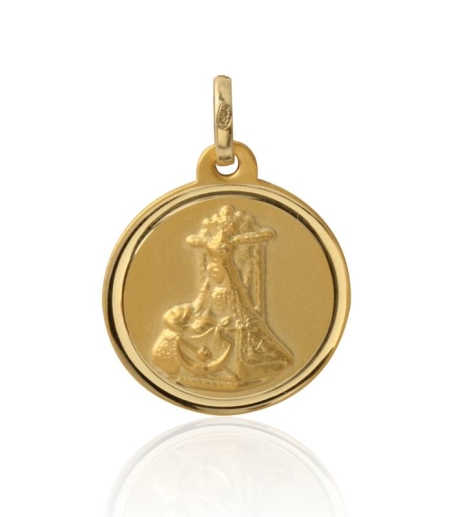 Medalla Virgen de las Angustias oro 18k