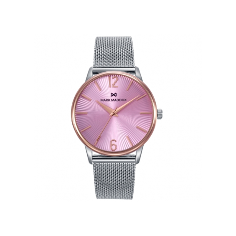 Reloj Mark Maddox Esfera Rosa Malla Milanesa MM1030-75