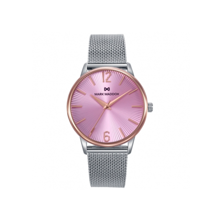 Reloj Mark Maddox Esfera Rosa Malla Milanesa MM1030-75