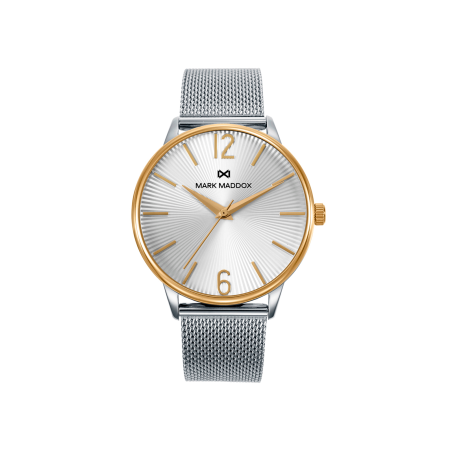 Reloj Mark Maddox Esfera Blanca Malla Milanesa HM1025-85