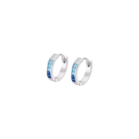 Pendientes Lotus Silver Aro Circonitas Azules LP3396-4/6
