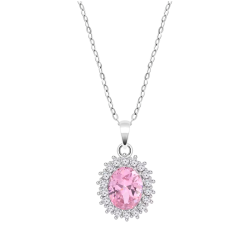 Collar Lotus Silver Colors Rosa LP3459-1/6
