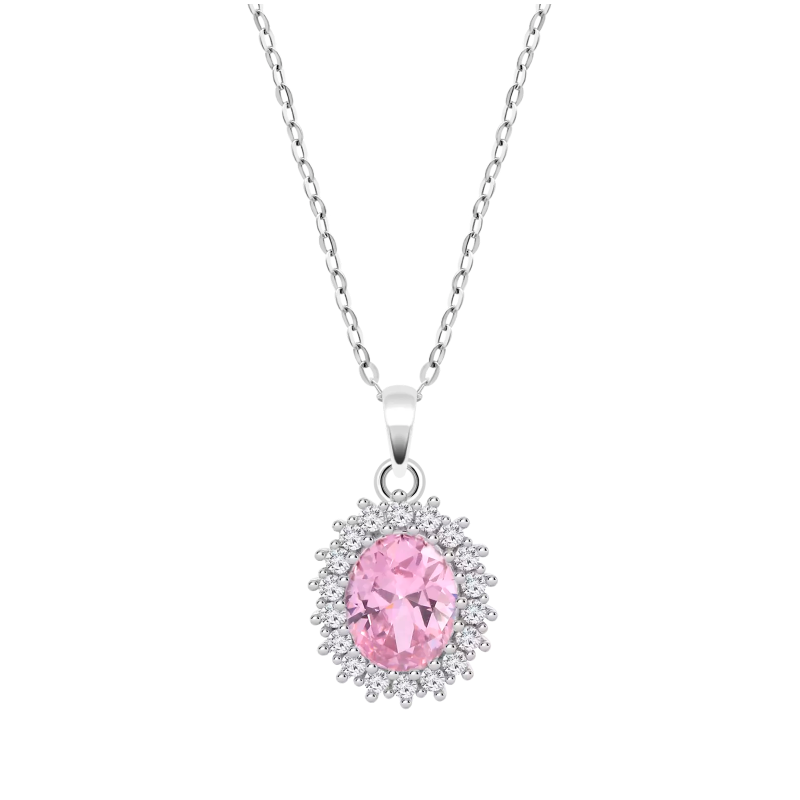 Collar Lotus Silver Colors Rosa LP3459-1/6