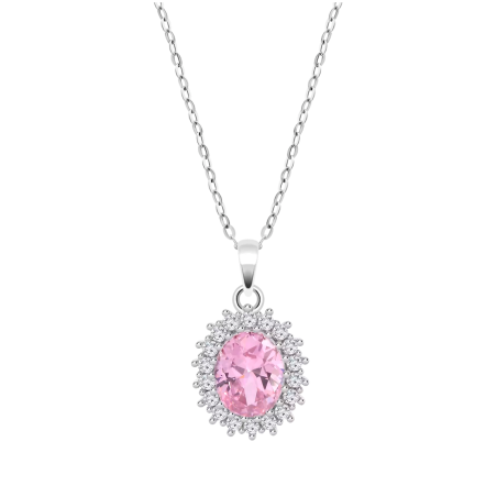 Collar Lotus Silver Colors Rosa LP3459-1/6