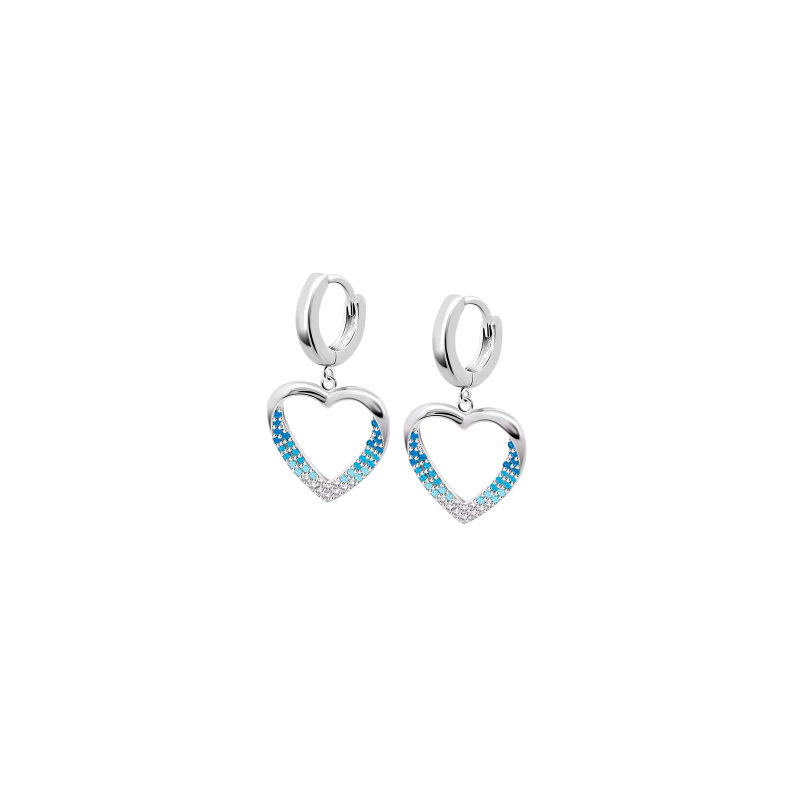 Pendientes Lotus Silver Corazón Azul LP3718-4/1