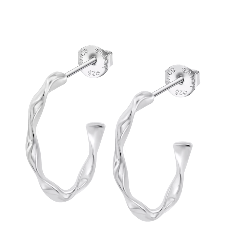 Pendientes Lotus Silver Aro Rizazo Abierto LP3781-4/3