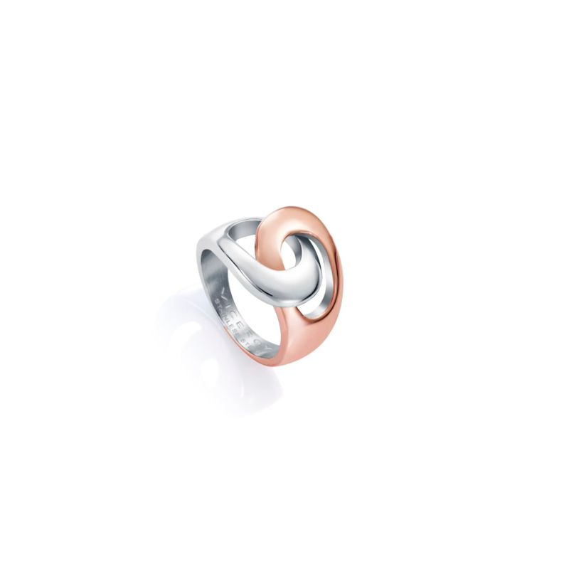 Anillo Viceroy Acero Bicolor Entrelazado 75045A01419