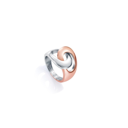 Anillo Viceroy Acero Bicolor Entrelazado 75045A01419