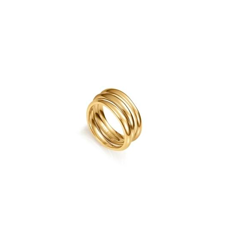 Anillo Viceroy Triple Acero Dorado 75288A01812