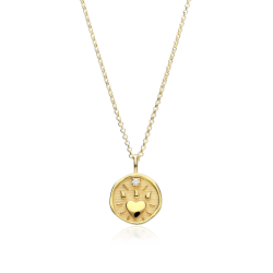 Gargantilla Plata Baño Oro 18k y circonita "Agni"