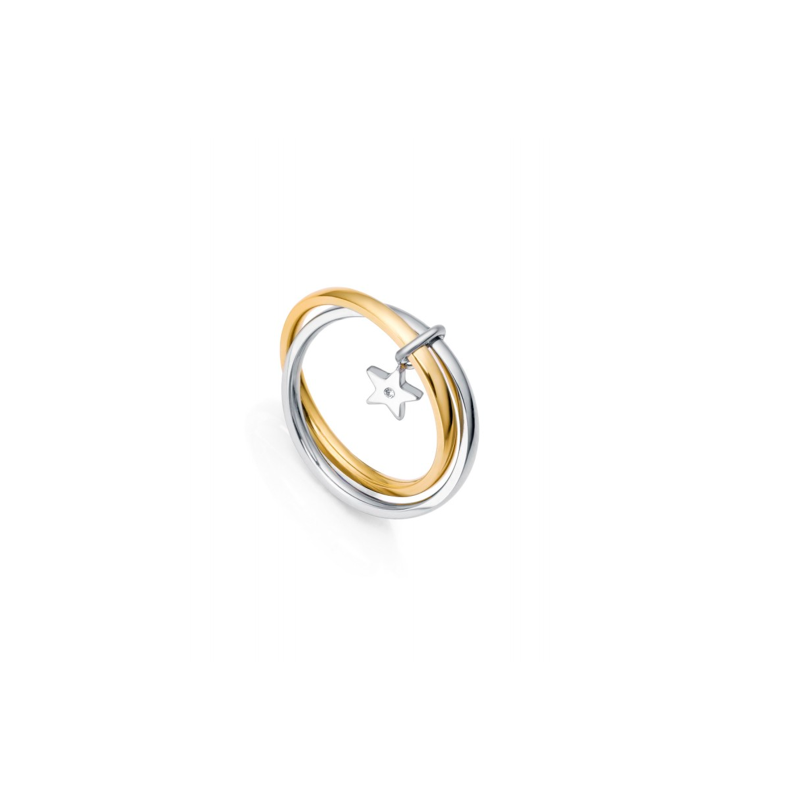 Anillo Viceroy Acero Bicolor Y Estrella 75311A01212