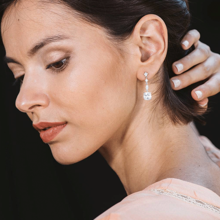 Pendientes Itemporality Plata y circonitas SEA-101-223-UU