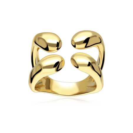 Anillo Plata Baño Oro 18k "Kaya"