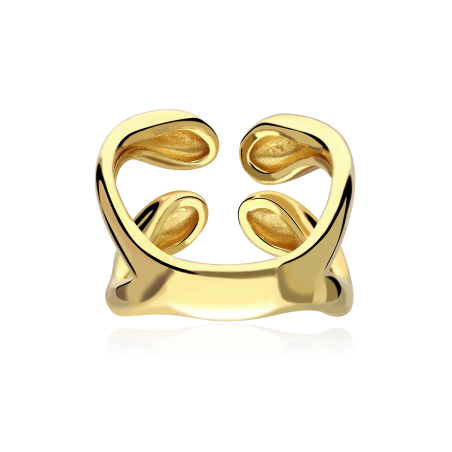 Anillo Plata Baño Oro 18k "Kaya"