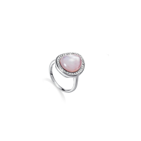 Anillo Viceroy Plata Y Piedra Rosa 3034A014-47